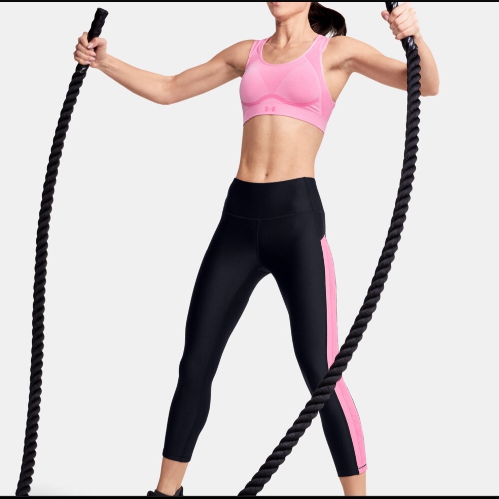 Under armour pink black performance leggings